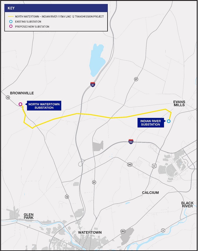 Project Map for North Watertown Project