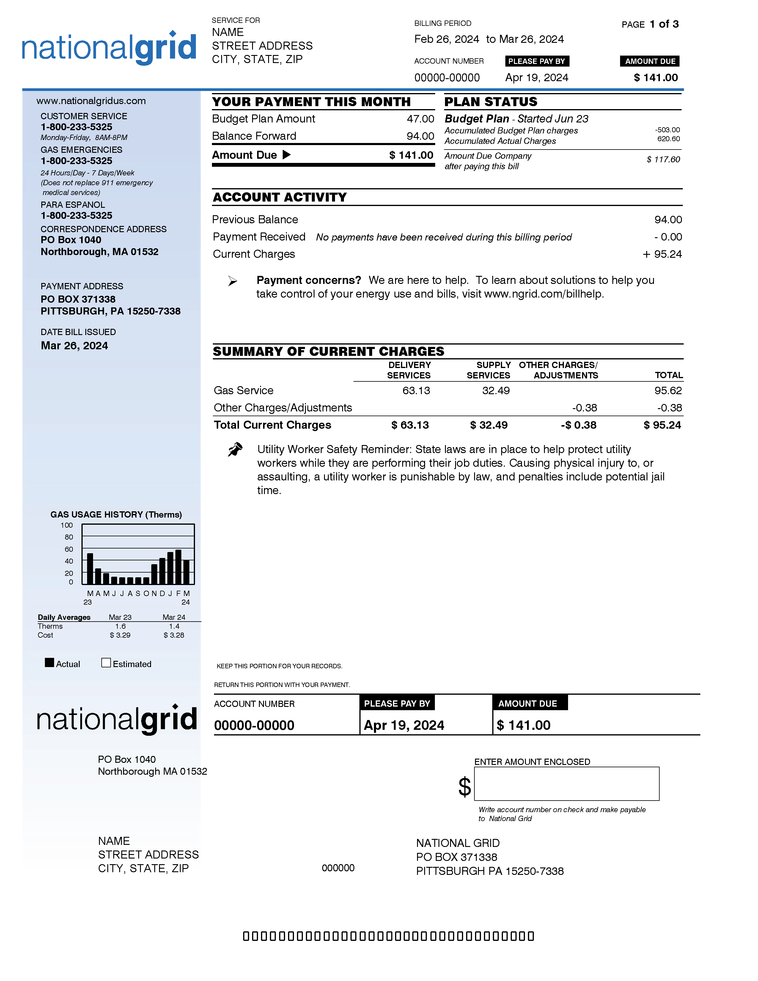 Budget Bill - Page 1