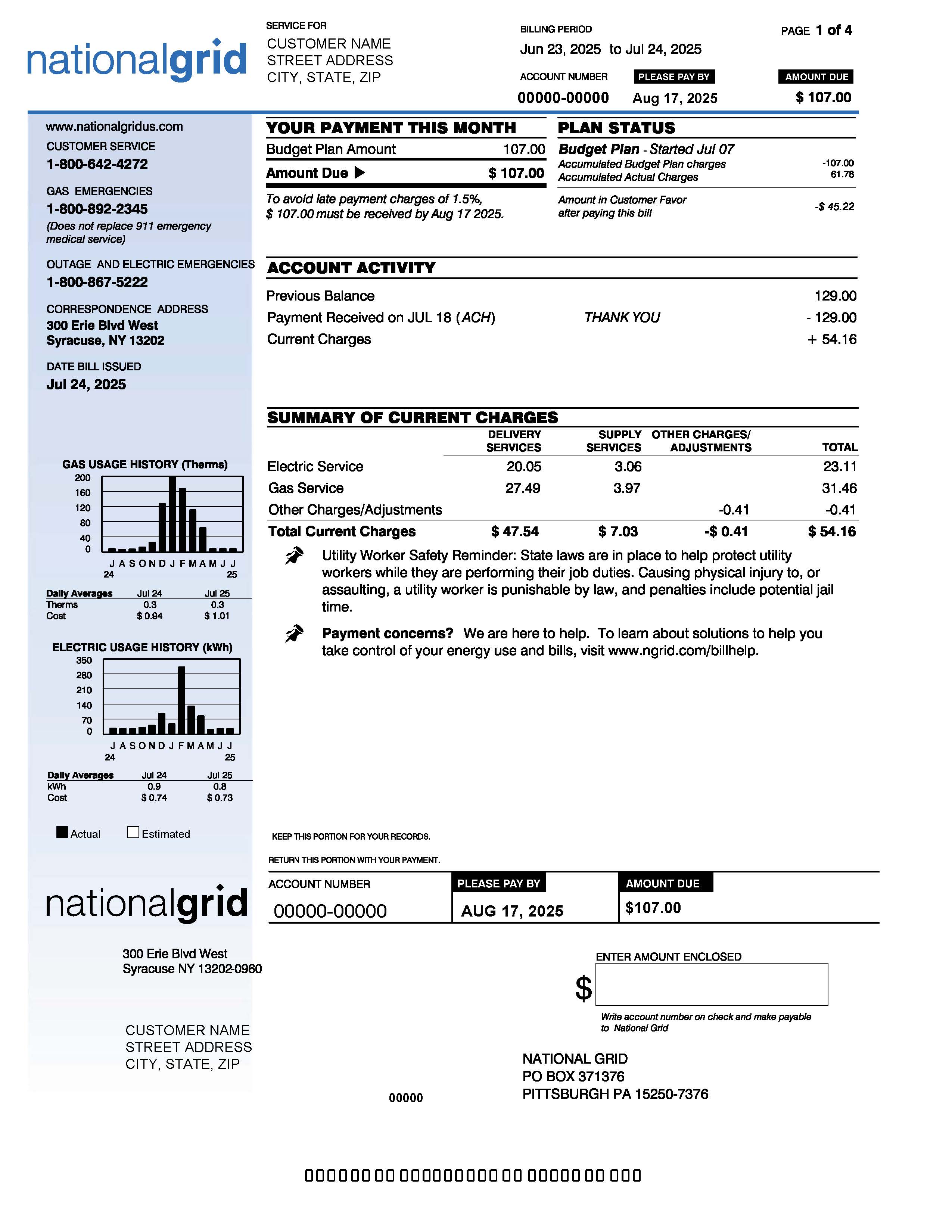 Budget Electric Bill - Page 1