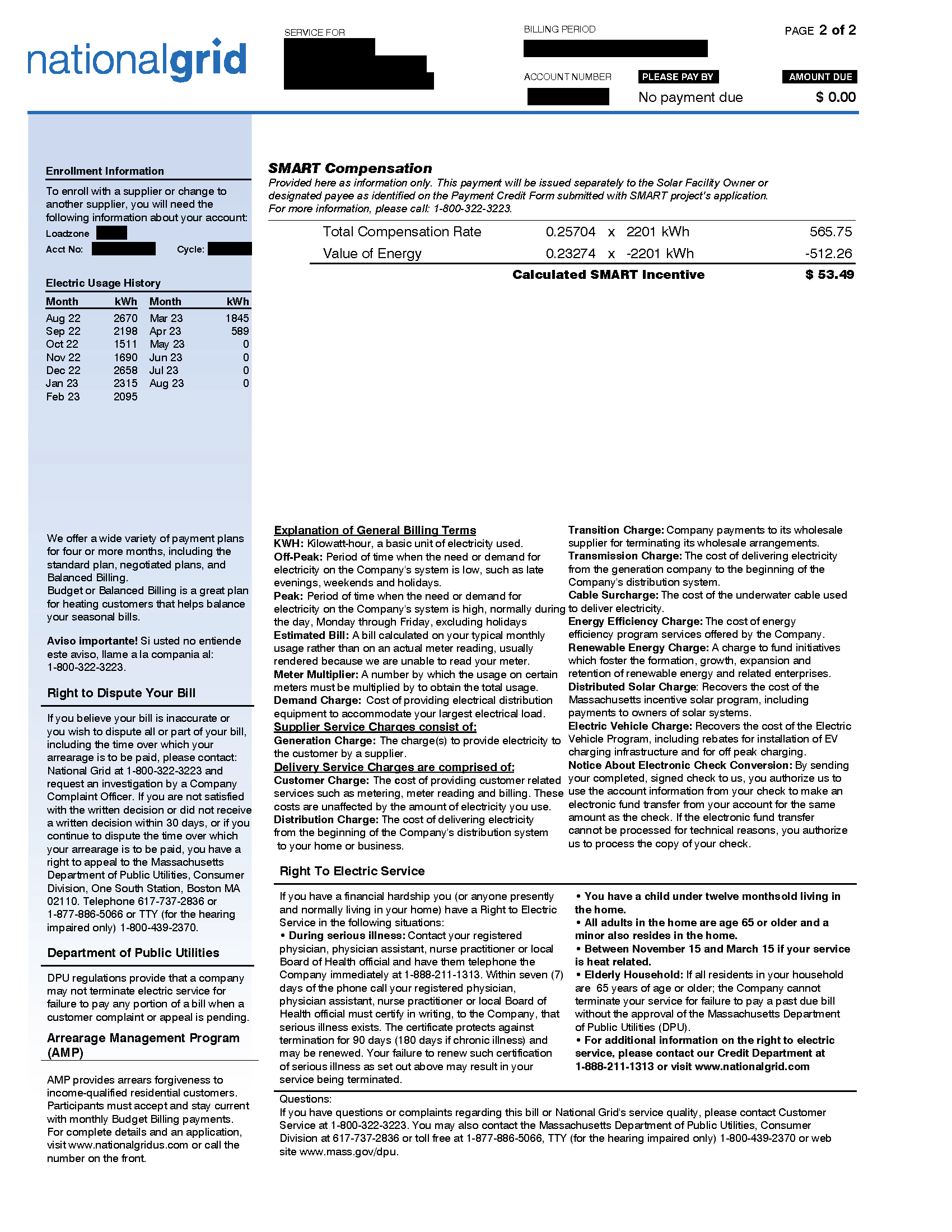 MA SMART Market Net Metering Bill   - Page Two